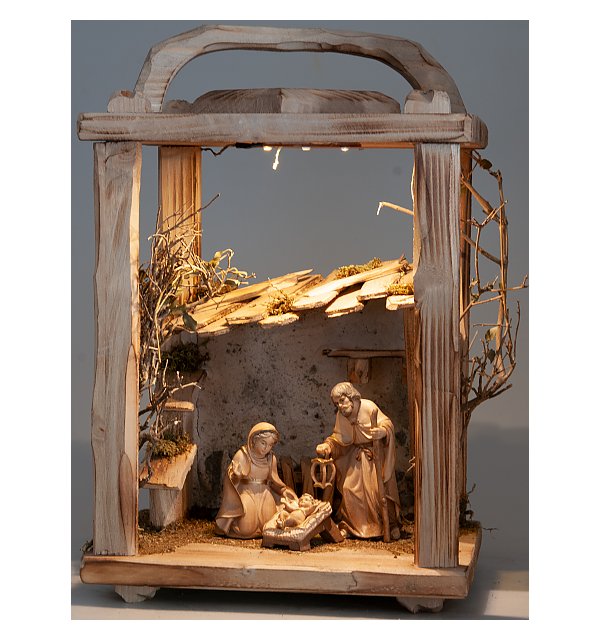 2871 - Wood Lantern with Betelhem Nativity 10cm TON2
