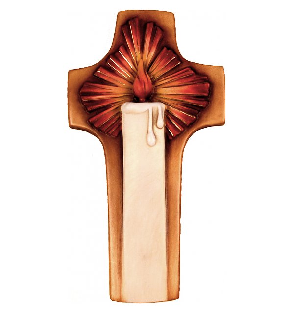 0099 - Light Cross carved in wood GOLDSTRICH