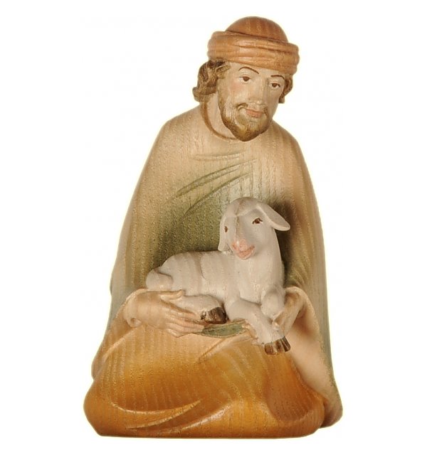1820 - Shepherd kneeling with sheep AQUARELL