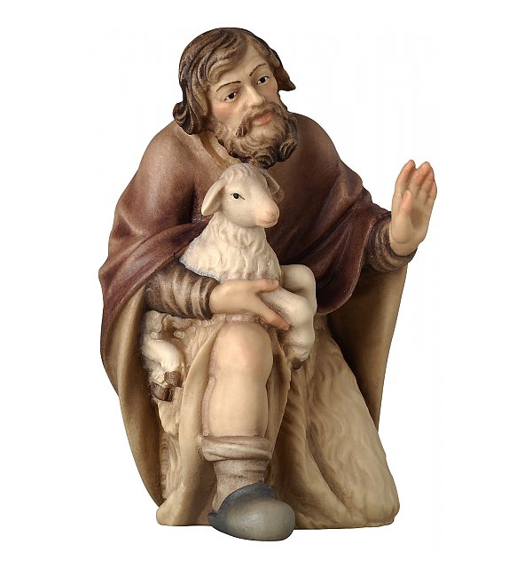 2191 - Shepherd kneeling with sheep COLOR