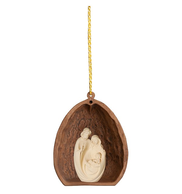 27991 - Nutshell with Holy Family in wood
