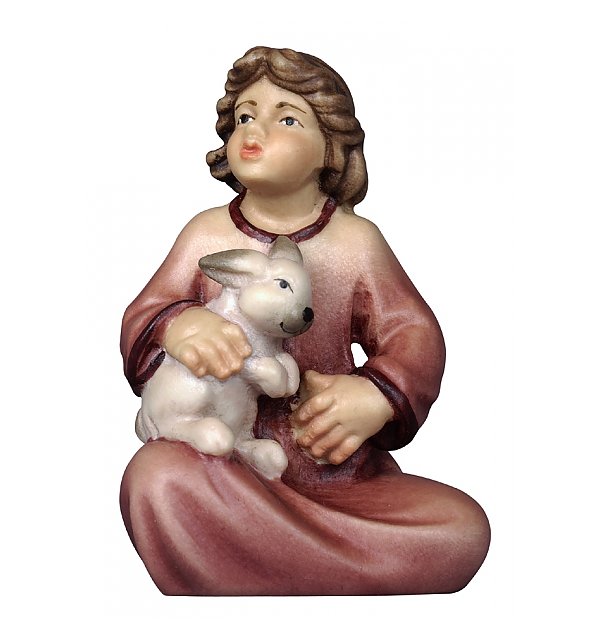 2918 - Girl sitting with rabbit COLOR