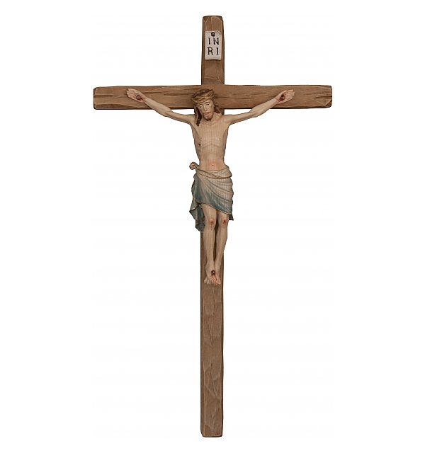 3083 - Crucifix Classico on straight cross AQUA_BLAU
