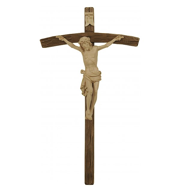 3163 - Dolomite Crucifix on curved cross GOLDSTRICH