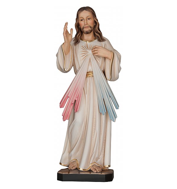 3202 - Divine Mercy Ars Woodcarved statue COLOR