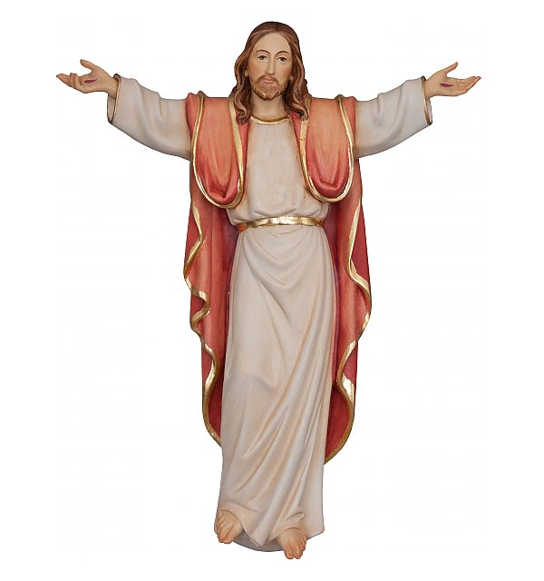 3213 - Risen Christ statue Cross Wall Sculpture COLOR