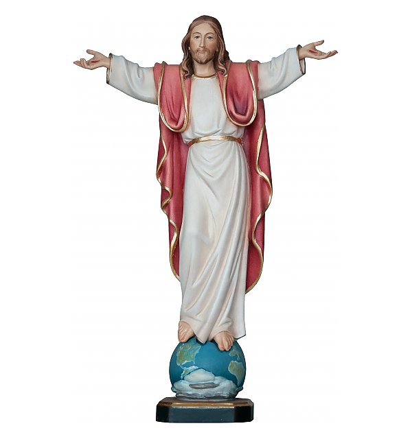 3214 - Risen Christ statue Cross standing Sculpture