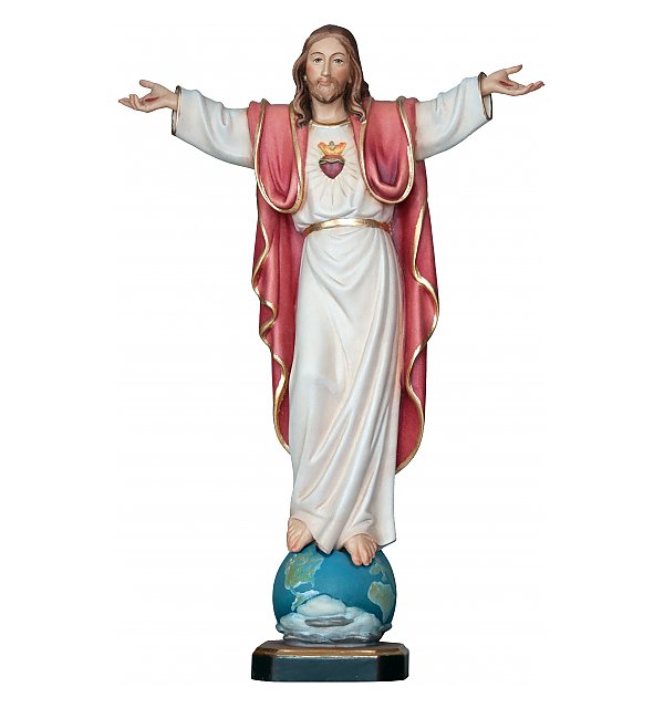 3216 - Sacred Heart of Jesus standing on top of the world