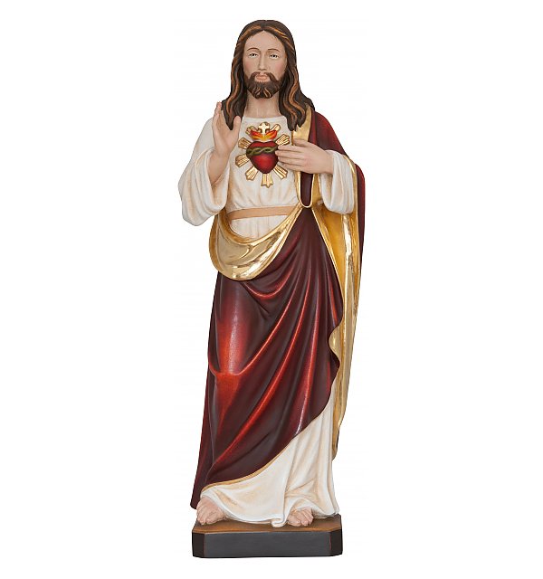 3217 - Sacred Heart of Jesus wooden statue ECHTGOLD