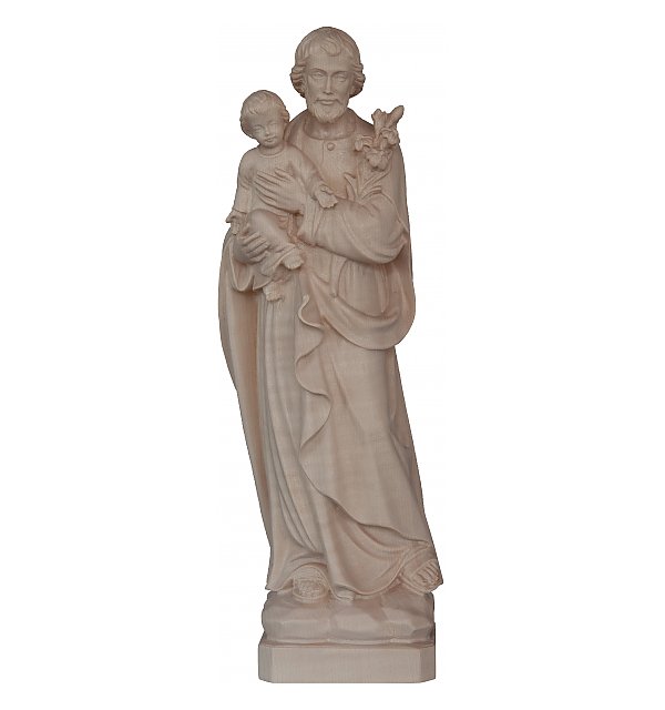 3251 - St. Joseph with Child wooden Statue NATUR