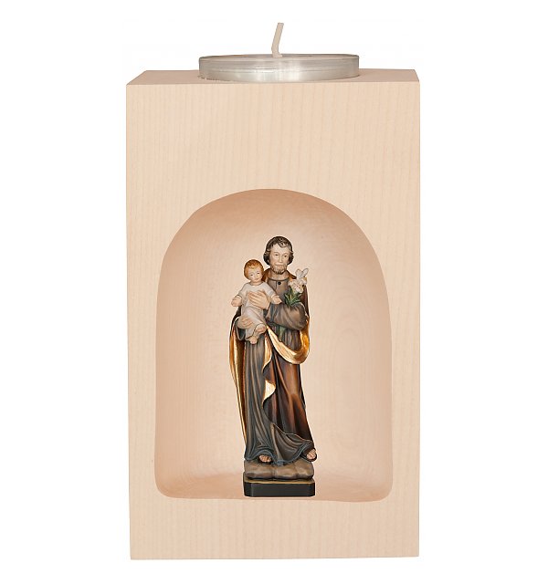 32519 - Candle holder with Joseph with child in Niche