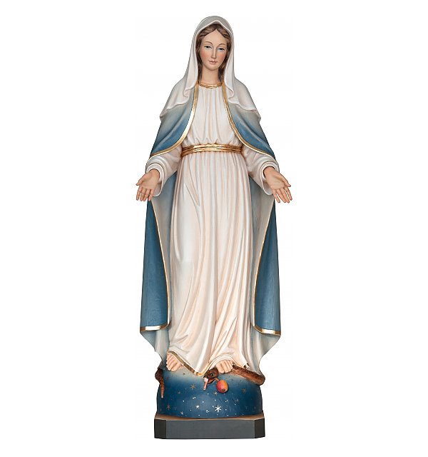 3300 - Our Lady of Grace Miraculous Wooden Statue COLOR