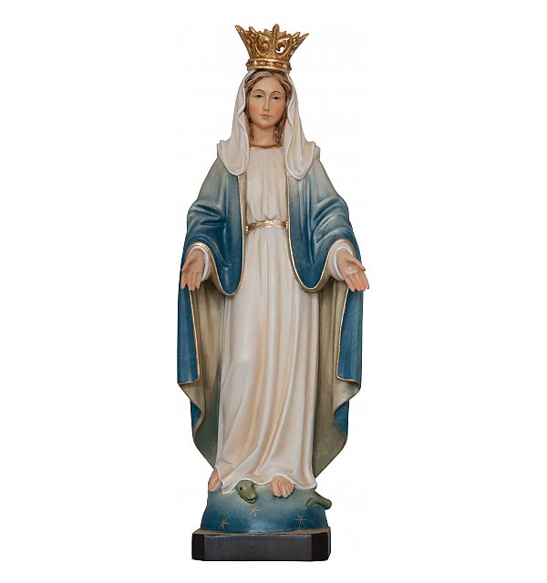 3308 - Our Lady of the Miraculous Medal & crown wooden