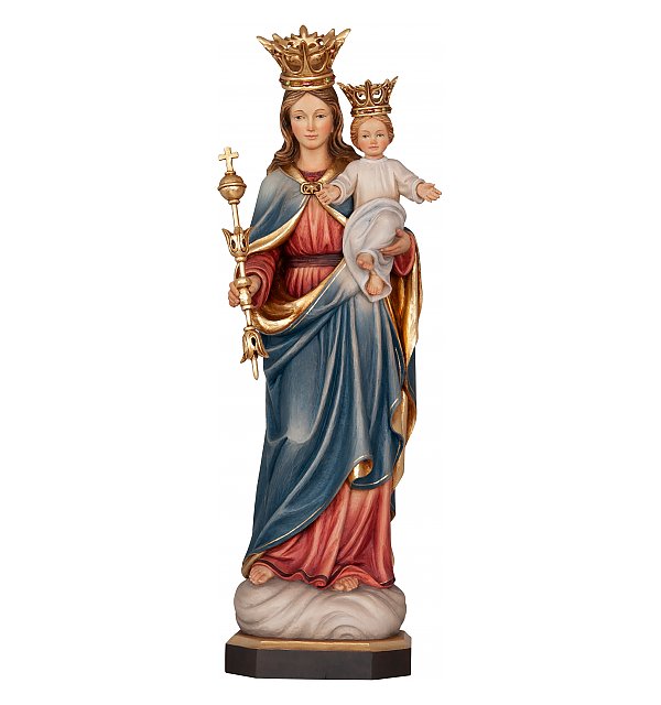 3390 - Our Lady Help of Chistians woodcarved COLOR