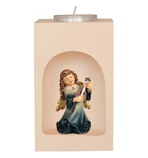 53609 - Candle holder with Angel with lute