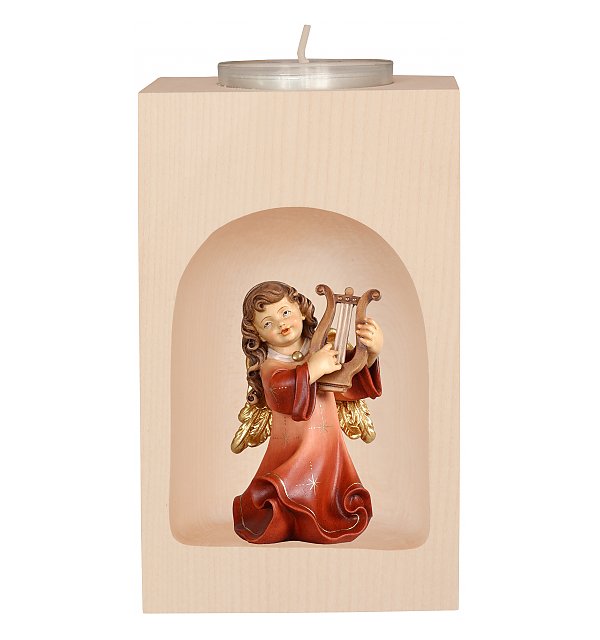 53709 - Candle holder with Angel with Lyra