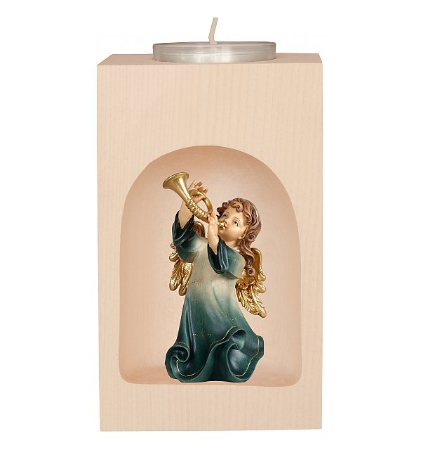 53809 - Candleholder with angel with Corn in the niche