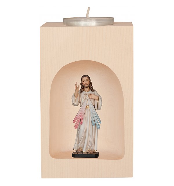 32029 - Candle Holder with Divine Mercy