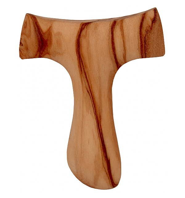 0007 - Cross Tau Lucky Charm in olive wood