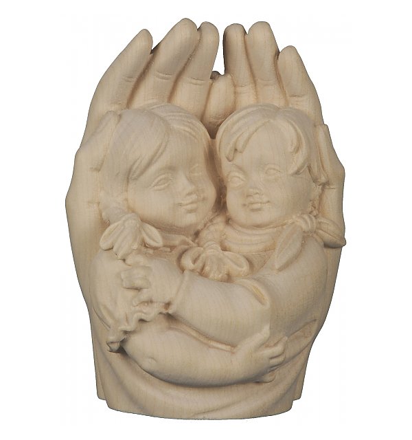 6400 - Protective hands with girl and boy NATUR