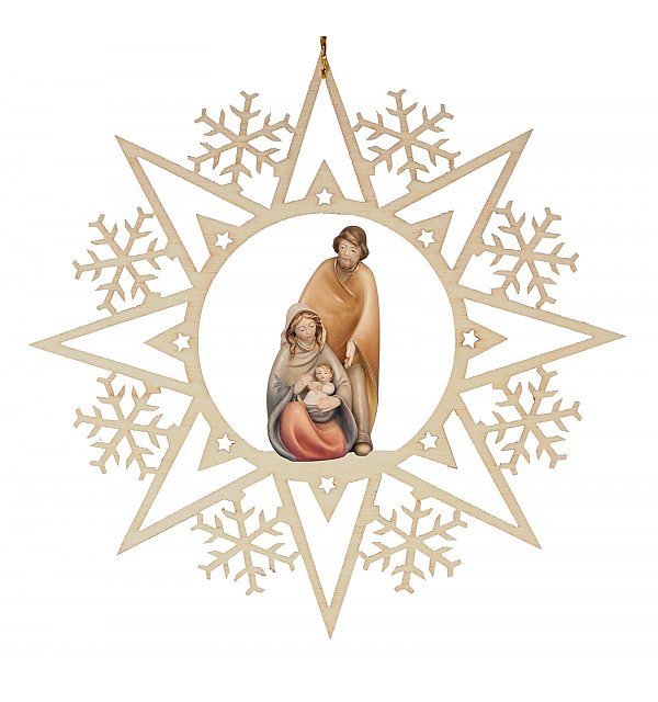 6914 - Crystal star with holy family