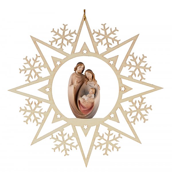 6937 - Crystal star with Holy Family COLOR