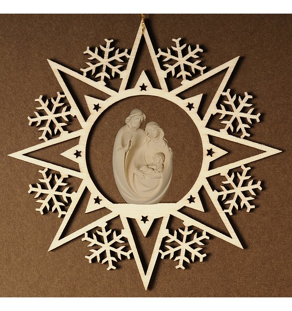 6937 - Crystal star with Holy Family NATUR