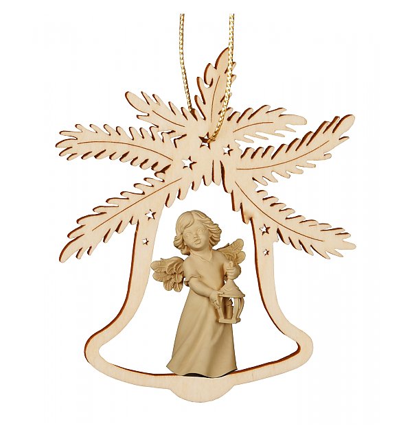 7053 - Bell with angel lantern NATUR
