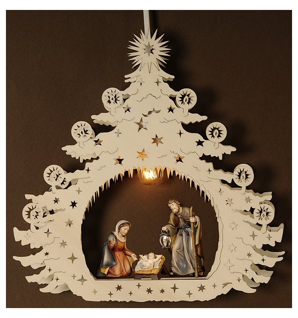 7152 - Christmas Tree, electric with St. Fam. Bethlehem