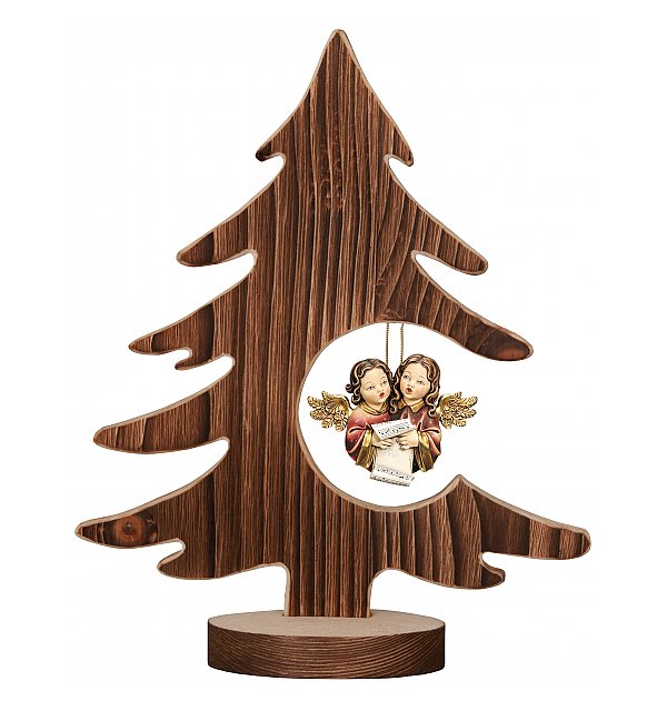 7163 - Fir tree with couple of Angels singing