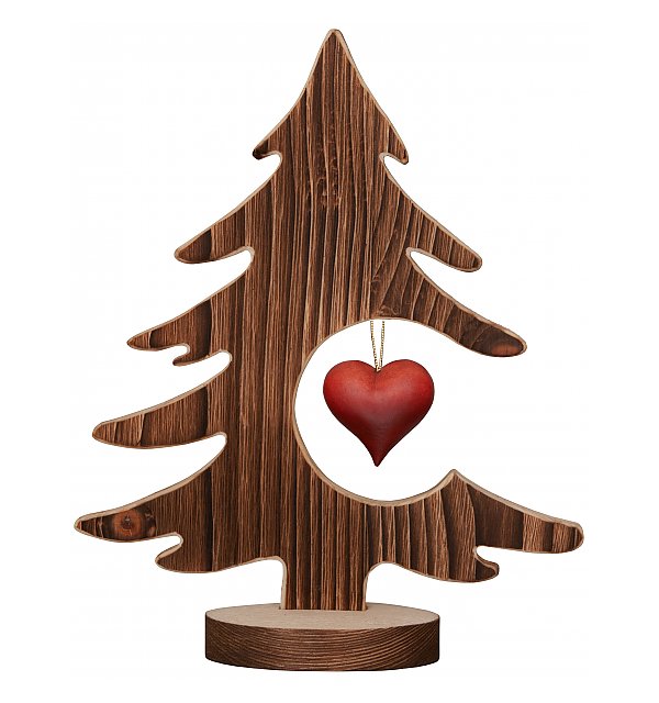 7166 - Fir tree with heart COLOR