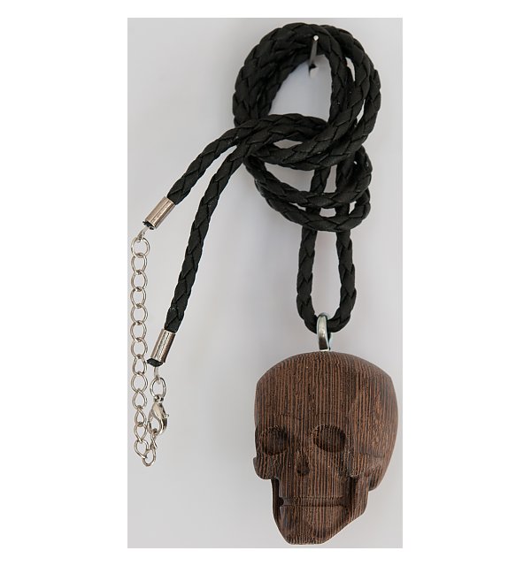 79954 - Skull  pendant fine woodcarved,