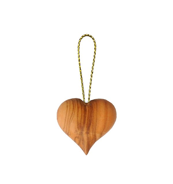 80102 - Heart in oliv wood