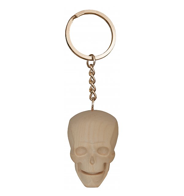 9401 - Skull Keychain fine maple wood