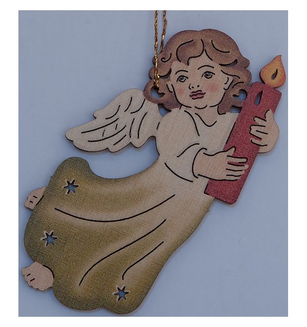 9609 - Laser - Angel with candle 10 pcs