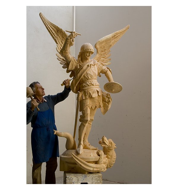 9920 - St. Michael, hand-carved