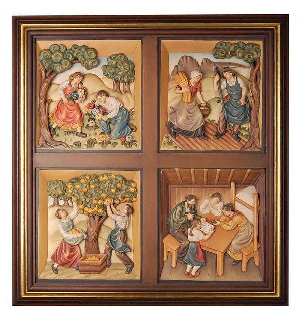 KD1306 - Relief 4 seasons with quadrate frame