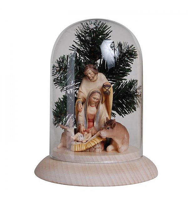 KD1511G - Holy family in glass bell