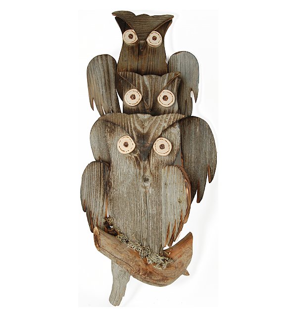 KD1725 - Owls of old wood hanging
