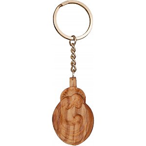 00271 - Keyring pendant, Holy Family in oliv wood