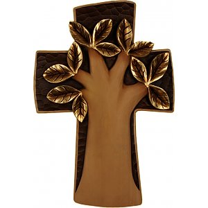 0100 - Tree of Life Cross carved in wood