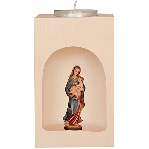 10809 - Candle holder with Our Lady of protection in niche