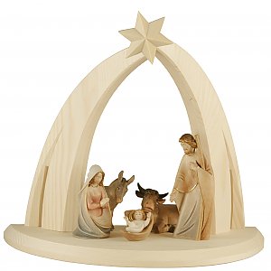 27093 - Arc stable with Morgenstern Nativity 6 Figurines