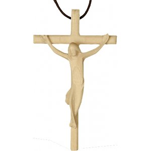 3119 - Cross necklace with Jesus, (wood)