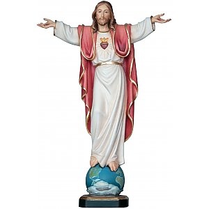 3216 - Sacred Heart of Jesus standing on top of the world