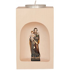 32519 - Candle holder with Joseph with child in Niche