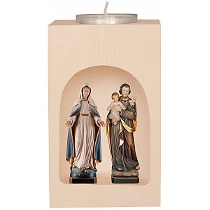 32559 - Candle holder with our Lady of grace and Joseph