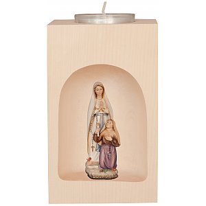 33289 - Candle holder with our Lady of Lourdes with Bern.