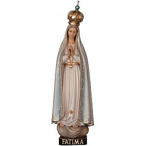3345 - Our Lady of Fátima Pillgrim with crown wood