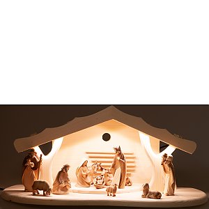 2762L7 - Christmas Nativity iluminated with figurines